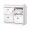 Artiss Shoe Cabinet Shoes Storage Rack Organiser White Shelf Drawer Cupboard 24 Pairs