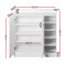 Artiss 2 Doors Shoe Cabinet Storage Cupboard - White