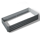 Greenfingers Galvanised Steel Raised Garden Bed Instant Planter 210 x 90 Aluminium