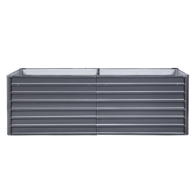 Greenfingers Garden Bed 240X80X77CM Galvanised Raised Steel Instant Planter 2N1