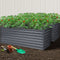 Greenfingers Garden Bed 240X80X77CM Galvanised Raised Steel Instant Planter 2N1