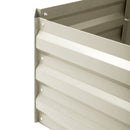 Greenfingers Garden Bed 2PCS 210X90X30cm  Galvanised Steel Raised Planter Cream