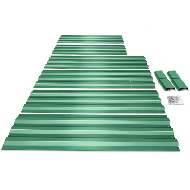 Greenfingers Garden Bed 2PCS 120X90X30CM Galvanised Steel Raised Planter Green
