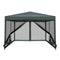 Instahut Gazebo Pop Up Marquee 3x3 Wedding Side Mesh Wall Outdoor Gazebos Grey