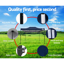 Instahut Gazebo Pop Up Marquee 3x4.5m Outdoor Tent Folding Wedding Gazebos Navy