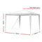 Instahut Wedding Gazebo Outdoor Marquee Party Tent Event Canopy Camping 3x3 White