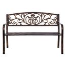 Gardeon Cast Iron Garden Bench - Bronze