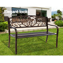 Gardeon Cast Iron Garden Bench - Bronze