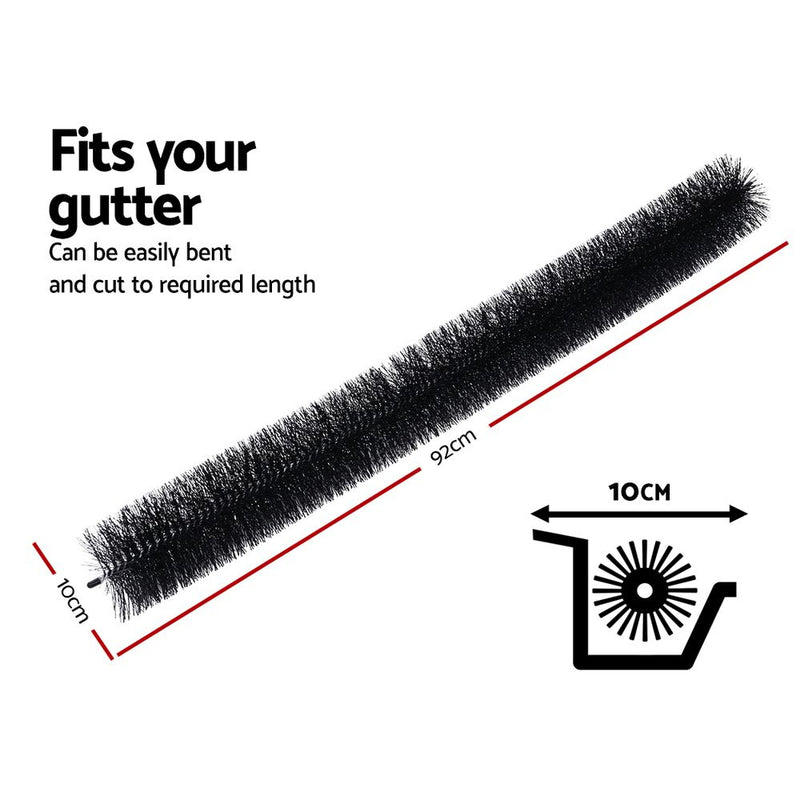 24 Pcs Gutter Brush Guard 100mm X 22m Length Leaf Twigs Filter Home Garden