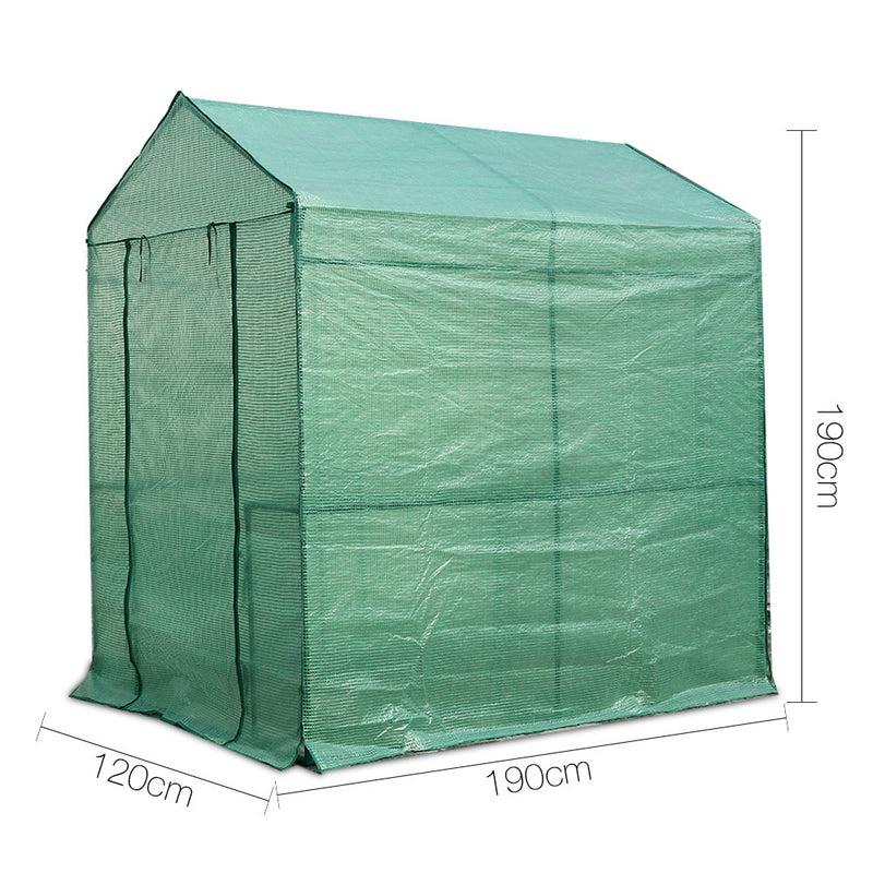 Greenfingers Greenhouse Garden Shed Green House 1.9X1.2M Storage Plant Lawn