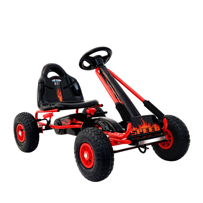 RIGO Kids Pedal Go Kart Car Ride On Toys Racing Bike Red