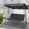 3 Seater Outdoor Canopy Swing Chair - Black