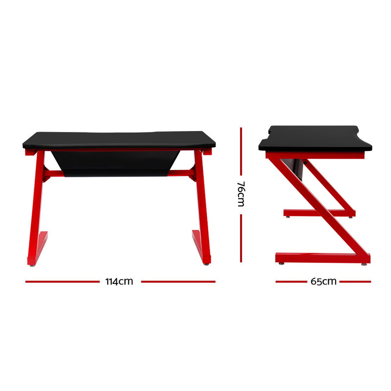 Artiss Office Computer Desk Study Gaming Table Racer Chair Desks Laptop Home Red