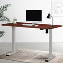 Artiss Electric Standing Desk Motorised Adjustable Sit Stand Desks Grey Walnut