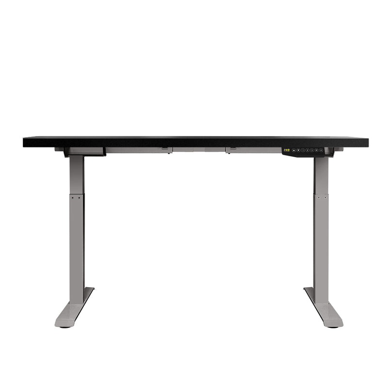 Artiss Standing Desk Adjustable Height Desk Dual Motor Electric Grey Frame Black Desk Top 120cm