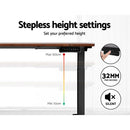Artiss Standing Desk Electric Height Adjustable Sit Stand Desks Black Brown
