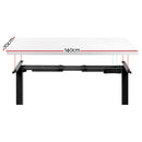 Artiss Standing Desk Electric Adjustable Sit Stand Desks Black White 140cm