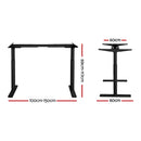 Artiss Standing Desk Sit Stand Motorised Adjustable Frame Only Dual Motor Black