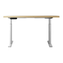 Artiss Electric Standing Desk Height Adjustable Sit Stand Desks White Oak 140cm