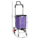 Foldable Shopping Cart Trolley Stainless Steel Basket Luggage Grocery Portable