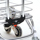 Foldable Shopping Cart Trolley Stainless Steel Basket Luggage Grocery Portable