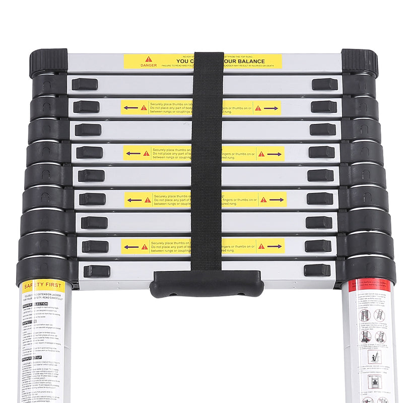 2.6M Telescopic Aluminium Multipurpose Ladder Extension Alloy Extendable Step
