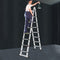 1.6M+1.6M Telescopic Aluminium Multipurpose Ladder Extension Alloy Extendable Step