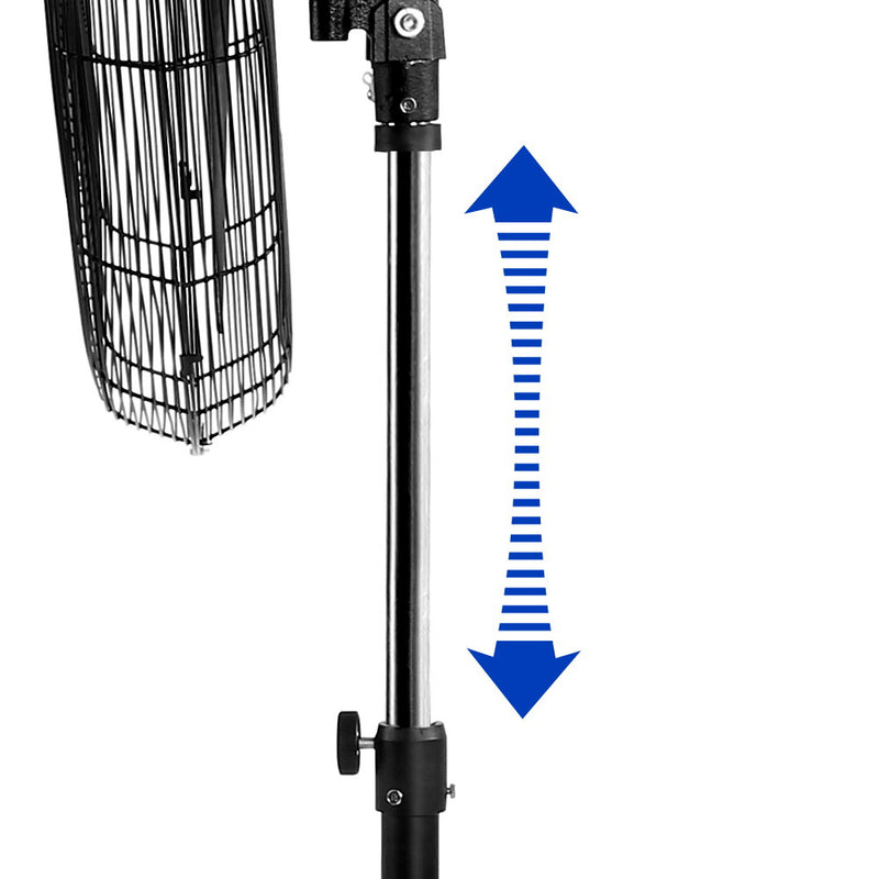 Devanti Adjustable Industrial Standing Fan - Black