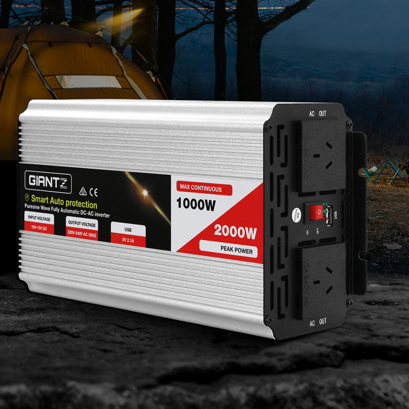 Giantz 1000W Puresine Wave DC-AC Power Inverter