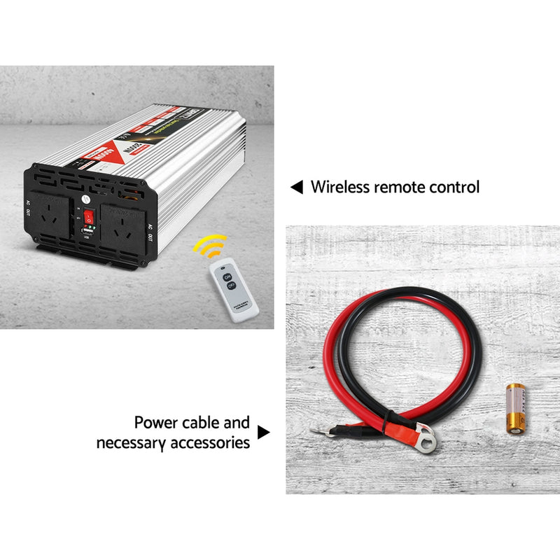 Giantz 2000W Puresine Wave DC-AC Power Inverter