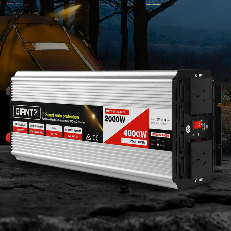 Giantz 2000W Puresine Wave DC-AC Power Inverter