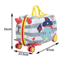 BoPeep Kids Ride On Suitcase Children Travel Luggage Carry Bag Trolley Octopus
