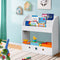 Keezi Kids Bookshelf Children Toy Storage Magazine Rack Organiser Bookcase White