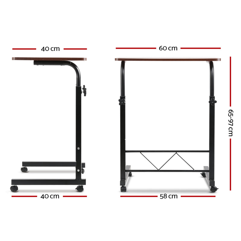 Artiss Laptop Table Desk Portable - Dark Wood