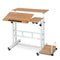 Mobile Twin Laptop Desk - Light Wood