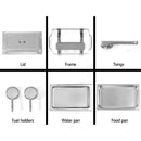 Emajin 9L Bain Marie Bow Chafing Dish Set Stainless Steel Food Buffet Warmer