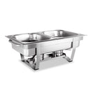Emajin 9L Bain Marie Chafing Dish 4.5Lx2 Stainless Steel Buffet Food Stackable