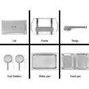 Emajin 9L Bain Marie Chafing Dish 4.5Lx2 Stainless Steel Buffet Food Stackable
