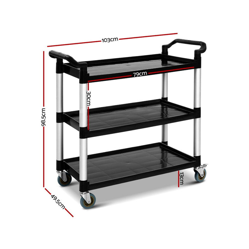 Emajin Service Cart Trolley Restaurant Kitchen Serving Catering Large Shelf