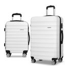 Wanderlite 2 Piece Lightweight Hard Suit Case Luggage White