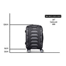 Wanderlite 20 Luggage Sets Suitcase Trolley Travel Hard Case Lightweight Black"