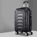 Wanderlite 20 Luggage Sets Suitcase Trolley Travel Hard Case Lightweight Black"