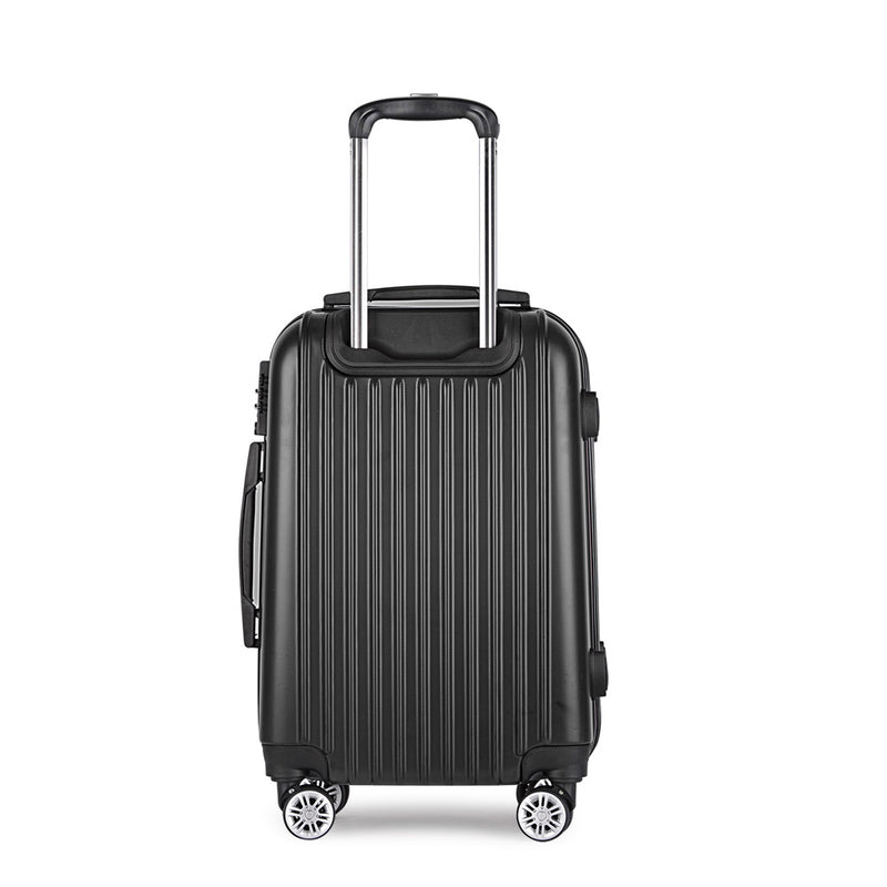 Wanderlite 20inch Lightweight Hard Suit Case Luggage Black