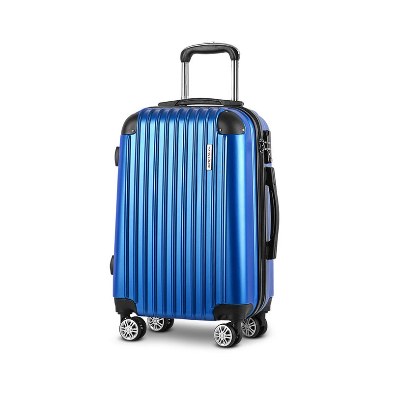 Wanderlite 28inch Lightweight Hard Suit Case Luggage Blue