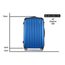 Wanderlite 28inch Lightweight Hard Suit Case Luggage Blue