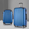 Wanderlite 2pc Luggage Trolley Suitcase Sets Travel TSA Hard Case Blue