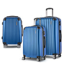 Wanderlite 3pc Luggage Sets Suitcases Set Travel Hard Case Lightweight Blue