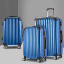 Wanderlite 3pc Luggage Sets Suitcases Set Travel Hard Case Lightweight Blue