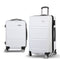 Wanderlite 2 Piece Lightweight Hard Suit Case Luggage White