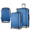 Wanderlite 3pcs Luggage Set Travel Suitcase Storage Organiser TSA lock Blue